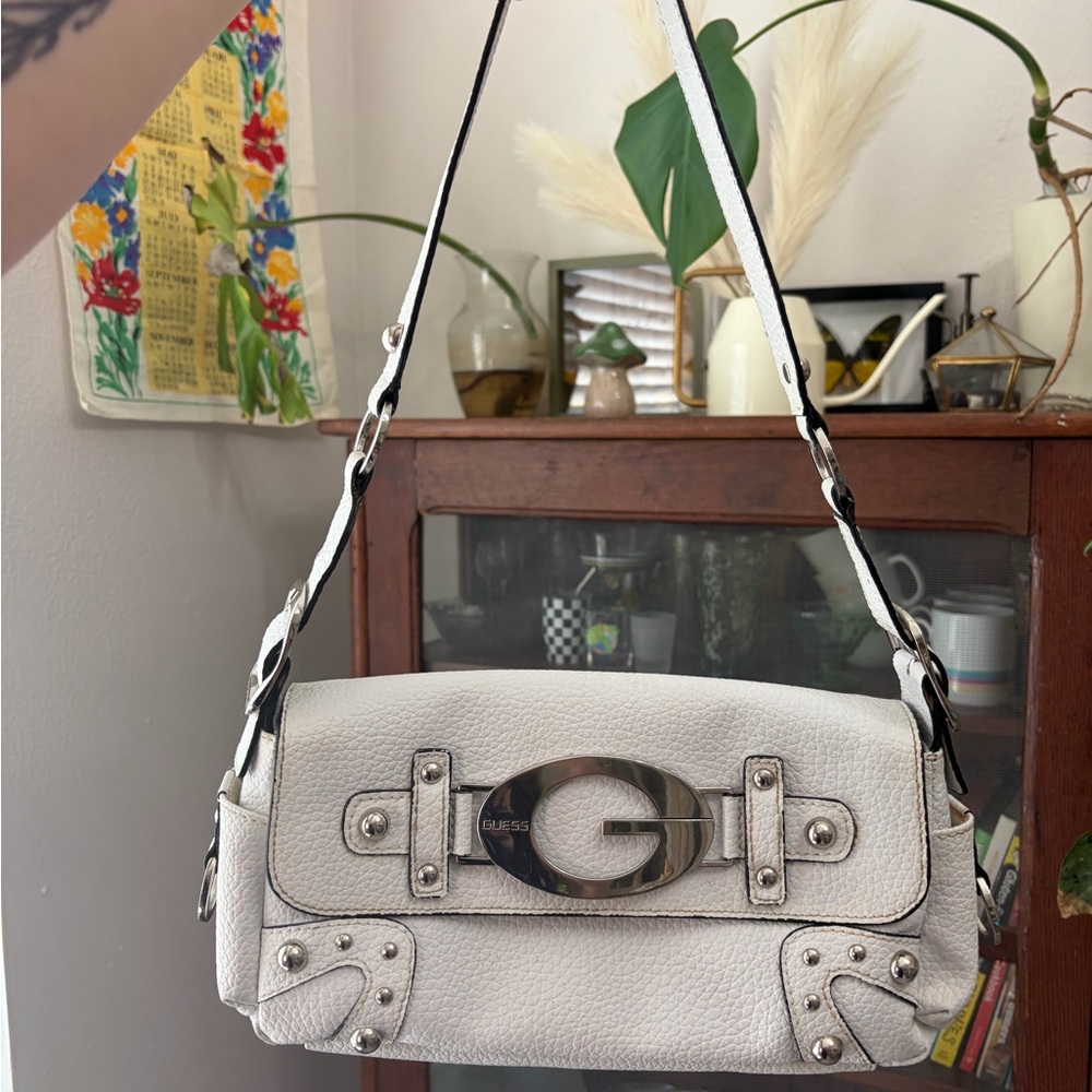 Y2K Guess White Shoulder Bag